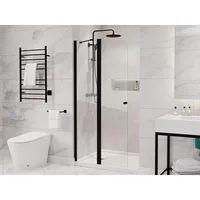 Frameless Swinging Shower Door, Resistance Free Hinges for Smooth Opening and Closing, Reversible Installation 72" x 33.5" 1