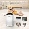 SEJOY Air Purifiers For Home Bedroom Quiet Air Cleaner With 22dB Sleep Mode H11 Hepa Filter For Smoke 360° Air Intake 3