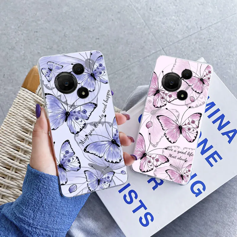Flower Marble Clear Soft Silicone Phone Case - Enhanced Protection and Style