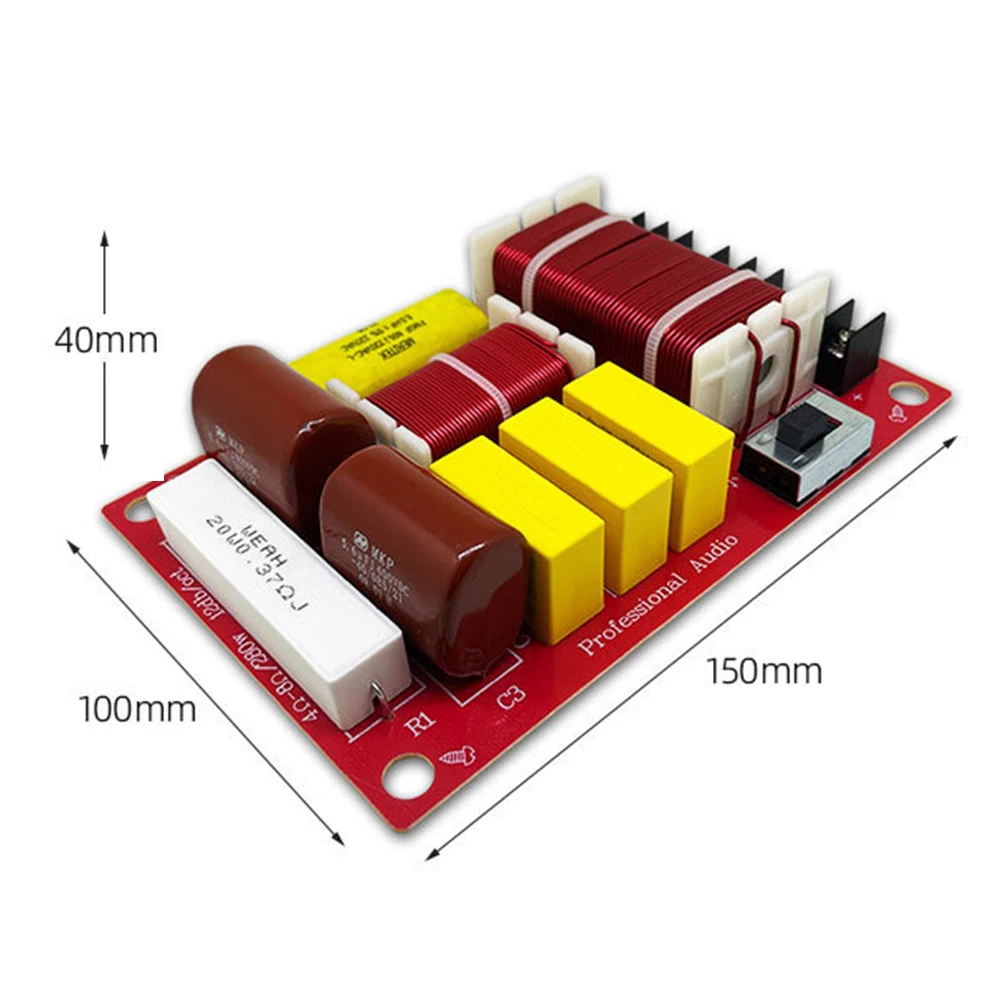 Circuito de cruce de altavoces, divisor de frecuencia de filtro de graves agudos, 2 vías, 2800Hz-2900Hz, módulo de reajuste de altavoz para el hogar, Kit de bricolaje