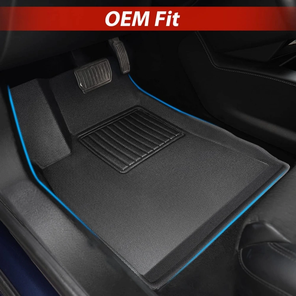 Tesla Model S 용 3D 바닥 매트 2021 2022 2023 2024 전천후 미끄럼 방지 방수 바닥 라이너 Fit Model S Long Range Plaid