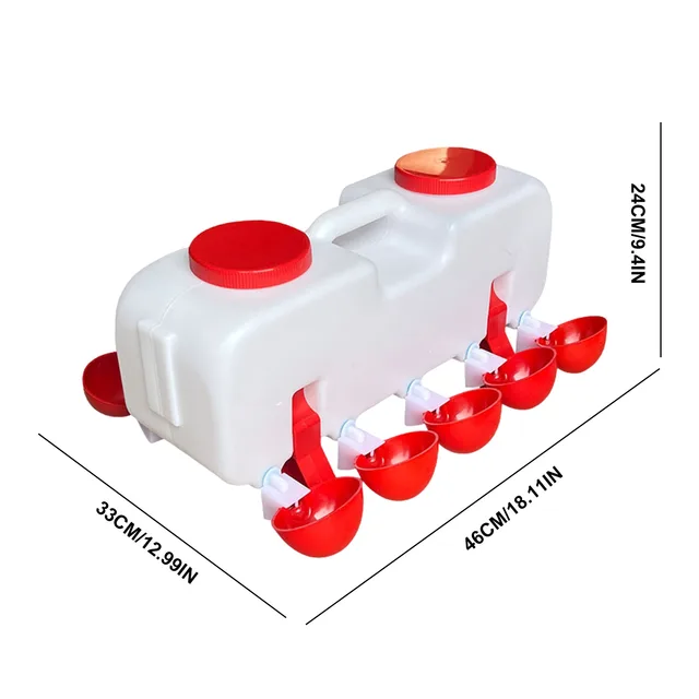 10KG Self Filling Automatic Chicken Waterer with 10 Cup Poultry Dispenser Waterer Chicken Waterer Feeder for Pigeon Duck Goose
