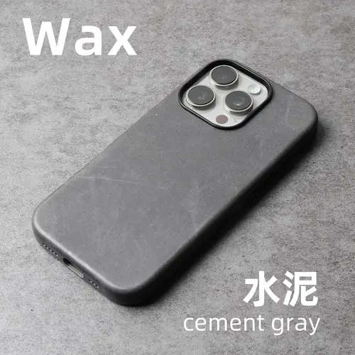 YMW Scratc Crazy Horse Genuine Leather Case for iPhone 16 15 Pro Max Plus 14 13 mini Magnetic PULL-UP Cowhide Phone Cover - Image 16