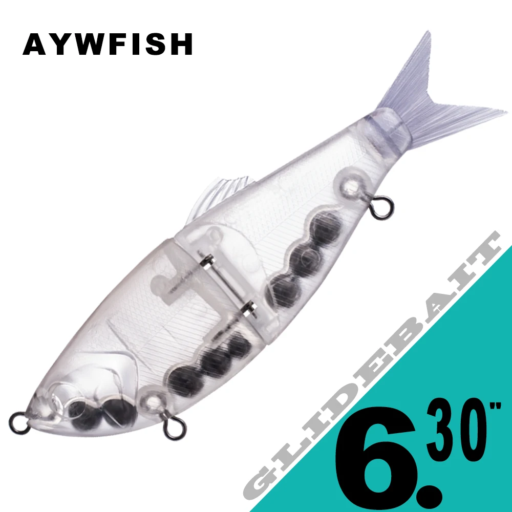 AYWFISH2PCSLotUnpaintedGlideBaitSwimbaitBlanks16CM588G
