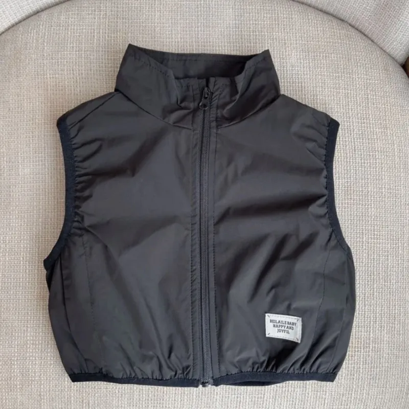패션 소년 소녀 스포츠 조끼 어린이 얇은 양복 조끼 Outwear 봄 여름 캐주얼 옷 0-5Y