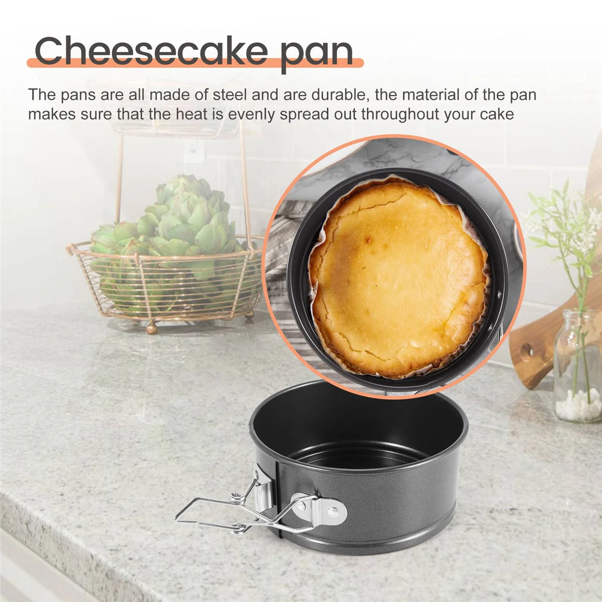 Non Stick Springform Pie Pan 4-Inch Mini Springform Pan Set Piece