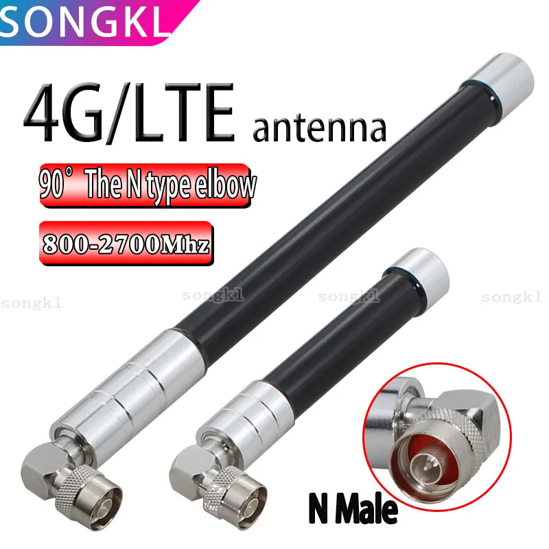 

4G LTE GMS N Male Elbow Waterproof FRP Antenna 2G 3G 4G Omnidirectional Outdoor Base Station AP Gateway NB-iot High Gain Antenna