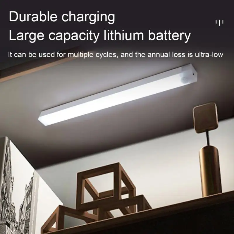 

Motion Sensor Under Cabinet Light Night Light Wireless LED Light USB Rechargeable Wardrobe Cabinet Lamp For Home Kitchen Bedroom