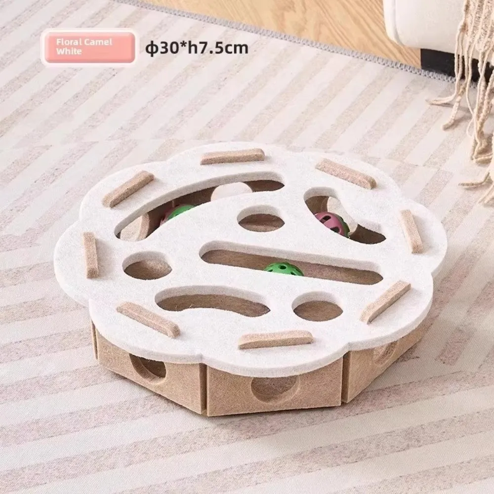 New with Ball Cat Scratching Posts Felt Compact Size Cat Exercise Toy DIY Cat Puzzle Box Indoor