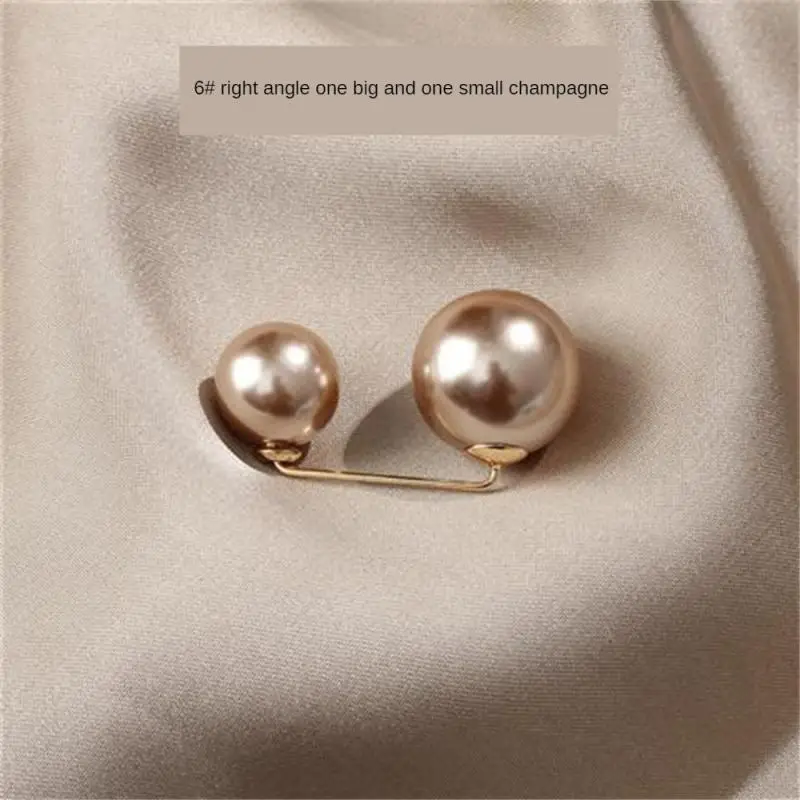 Double Pearl Brooch Pins Anti-fade Brooches Buttons for Women Sweater Cardigan Clip Coat Summer Dress DIY Buttons 3