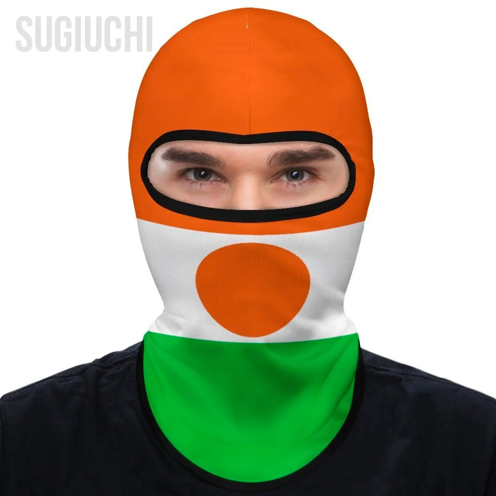 

Niger Flag Outdoor Cool Sunscreen Motorcycle Face Mask Moto Biker Wind Cap Mask Stopper Windproof Bicycle Cycling Headgear