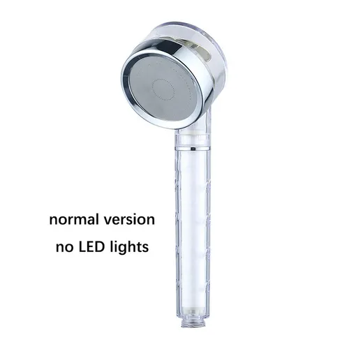 3/7 컬러 LED 샤워 헤드, 욕실 핸드 헬드 터보 프로펠러, 절수 샤워 헤드, 고압 필터 샤워 헤드 7