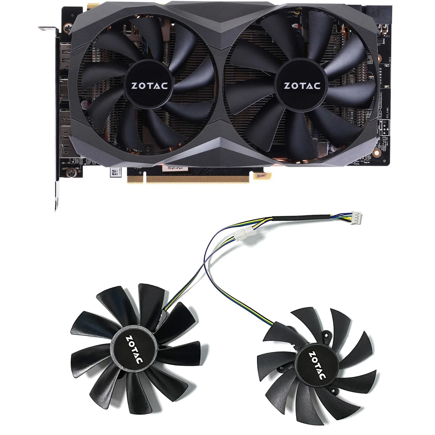 2Pcs Ga92S2H Gaa8S2U 4Pin 0.35A Rtx 2070 Gpu Cooler For Zotac Geforce Rtx 2070 Super Graphics