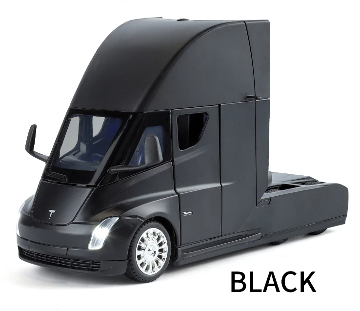 New 1:24 Tesla Semi Trailer Truck Alloy Diecast Car Model With