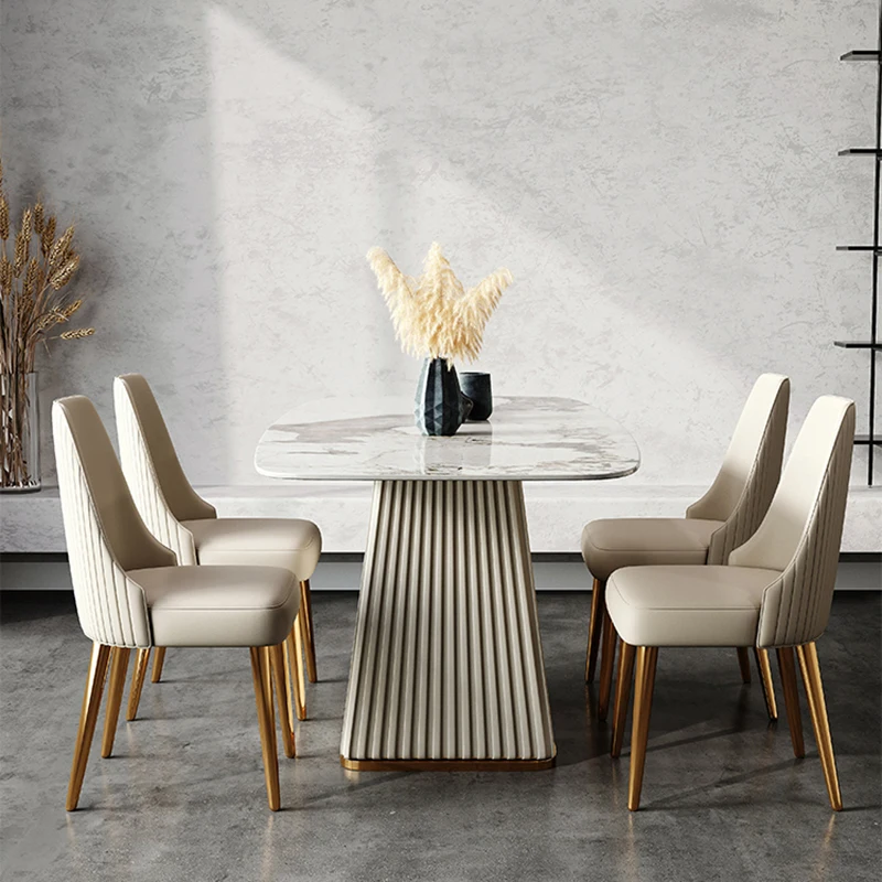 

French Upholstery Dining Room Chairs Design Fancy Naluxury Leather Dining Chair Vintage Modern Sillas De Comedor Home Furniture