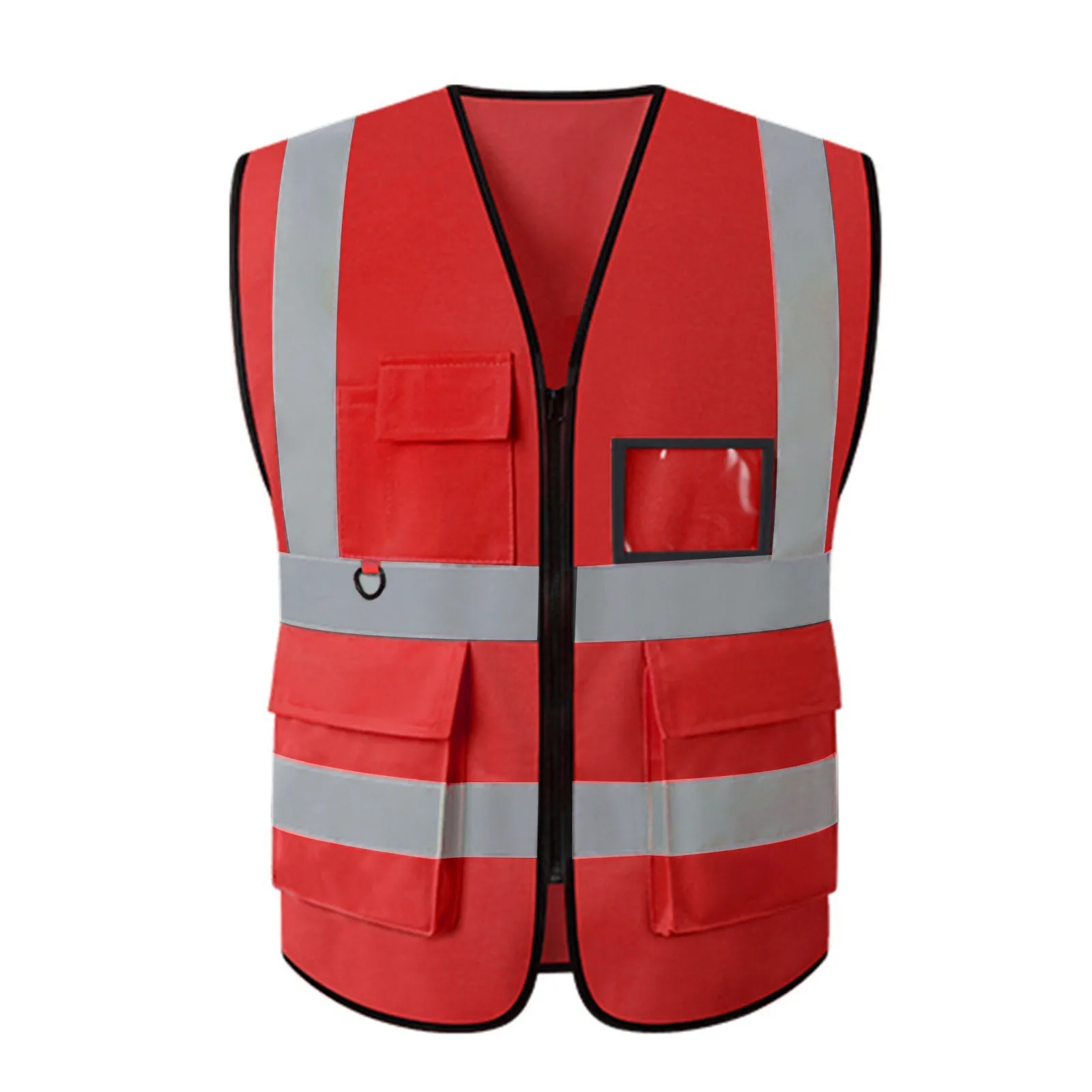 Traffic Clothing Work Clothes Safety Vest Reflective High Visibility Class Vest with Reflective Strips and Pockets