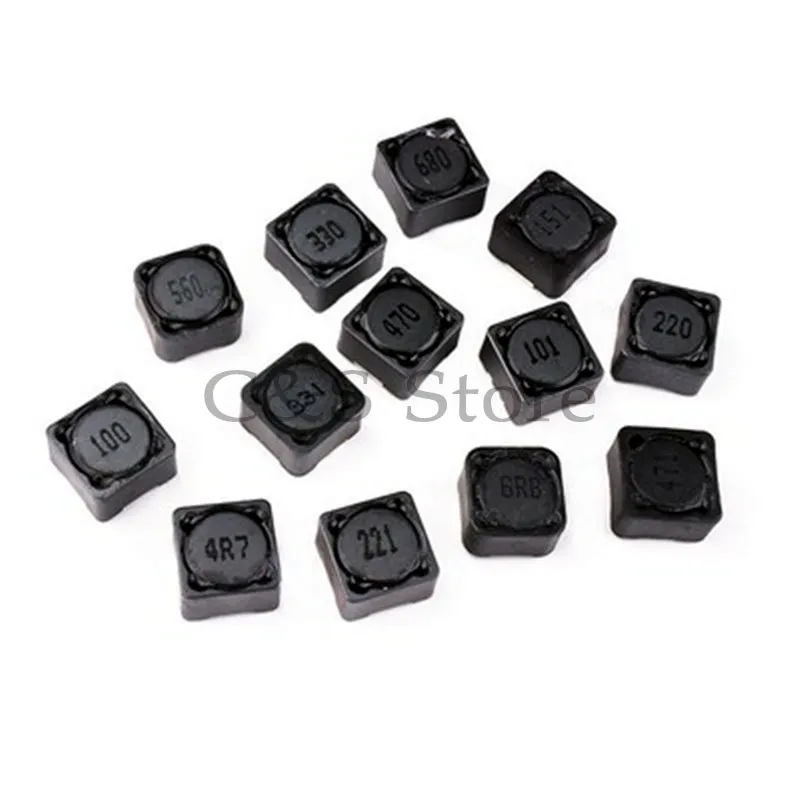 Индуктивность мощности CD127R экранированная Катушка Индуктивности SMD, силовой индуктор 4,7 мкГн 6,8 мкГн 10 мкГн 15 мкГн 22 мкГн 33мкгн 47 мкГн 68 мкГн 100 мкГн, 10 шт., 12*12*7 мм