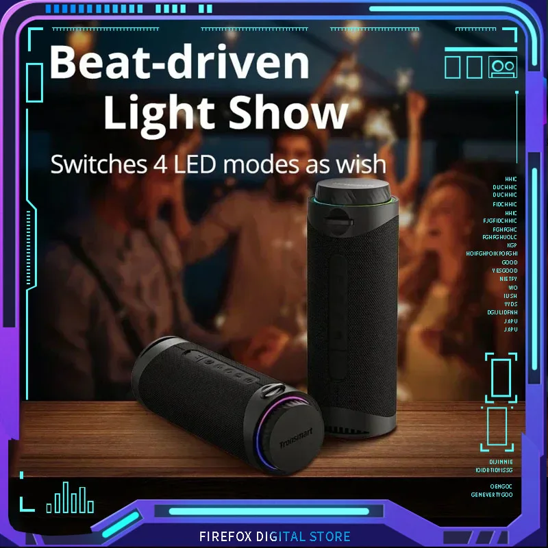 

Tronsmart T7 Wireless Bluetooth Speaker 5.3 Portable Indoor Waterproof IPX7 App Control LED Stereo Audio Outdoor Sport Speaker