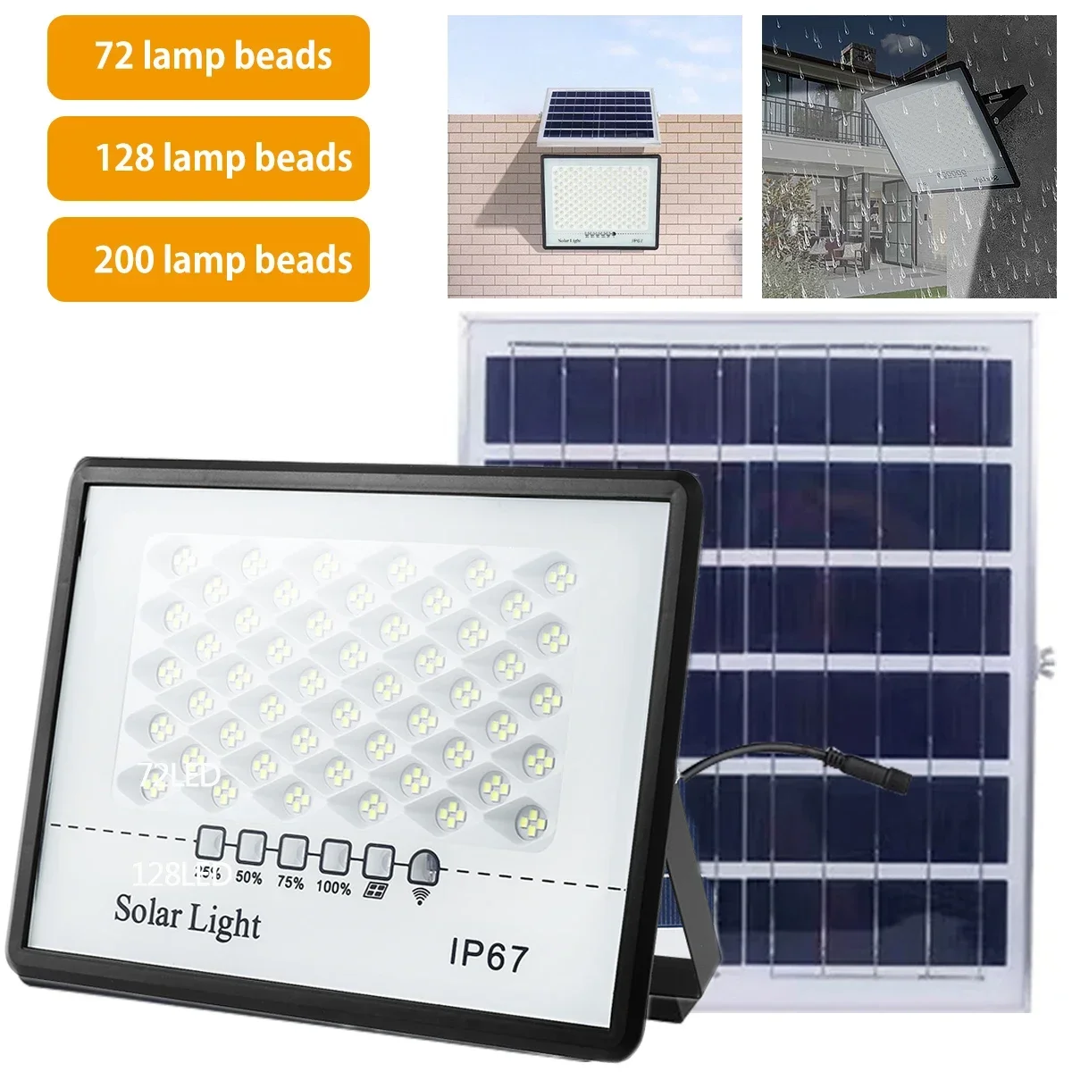 Luminaria Publica Solar 100w Panel Ajustable Control Remoto – Tienda Led