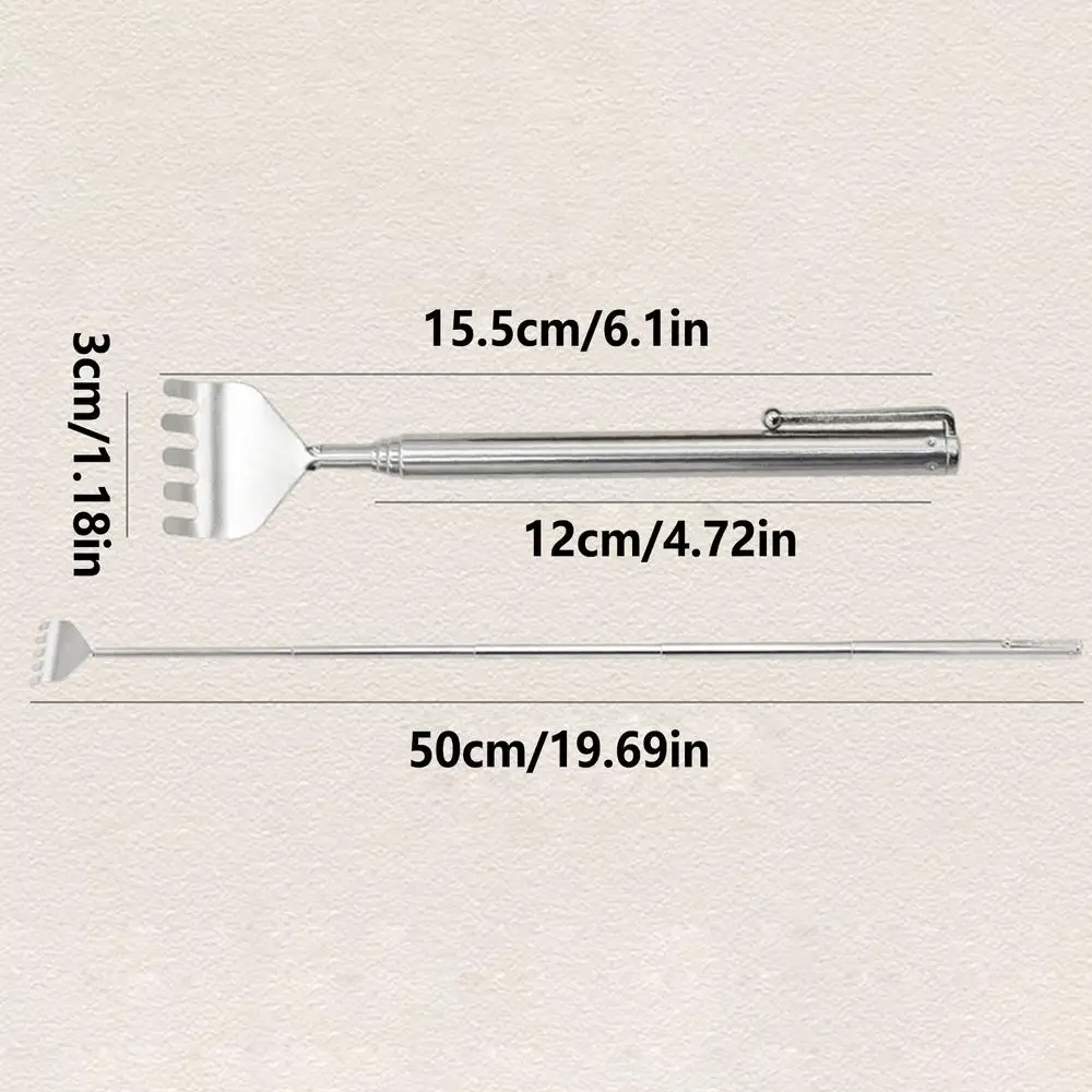 Portable Telescopic Back Scratcher for Men, Extendable Massage Tool with Pen Clip for Shoulder Itch Relief for Home Gym Travel