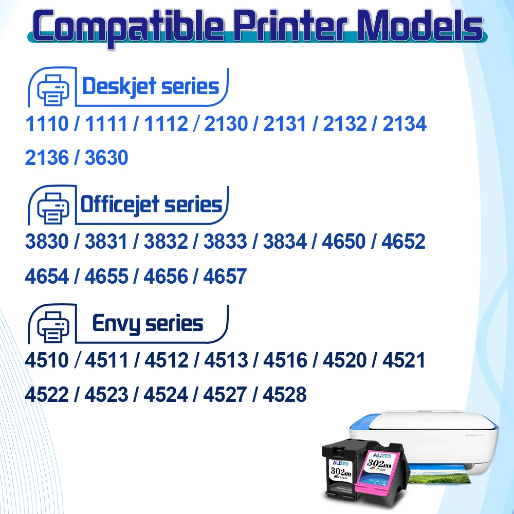 Ink Cartridge Remanufactured For HP 302XL For HP Deskjet Printers