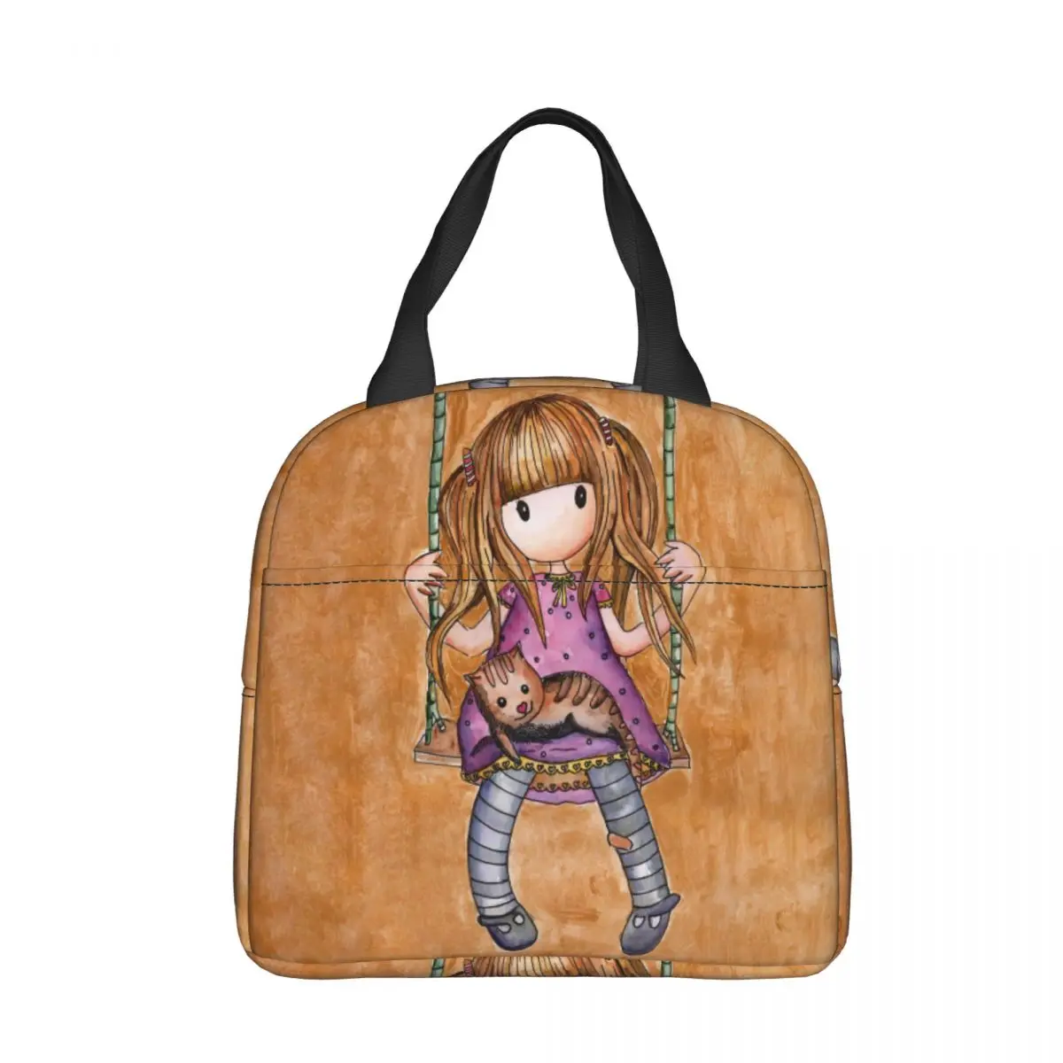 Santoro Gorjuss Doll Insulated Lunch Bags Portable Art Cartoon Lunch Container Cooler Bag Tote Lunch Box Work Travel Uomo Donna