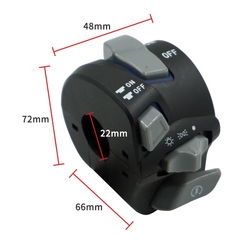 Motorcycle Handlebar Seat Combination Switch Illuminated LED Nine-in-One Function Horn Electric Start Twin Flash Lights