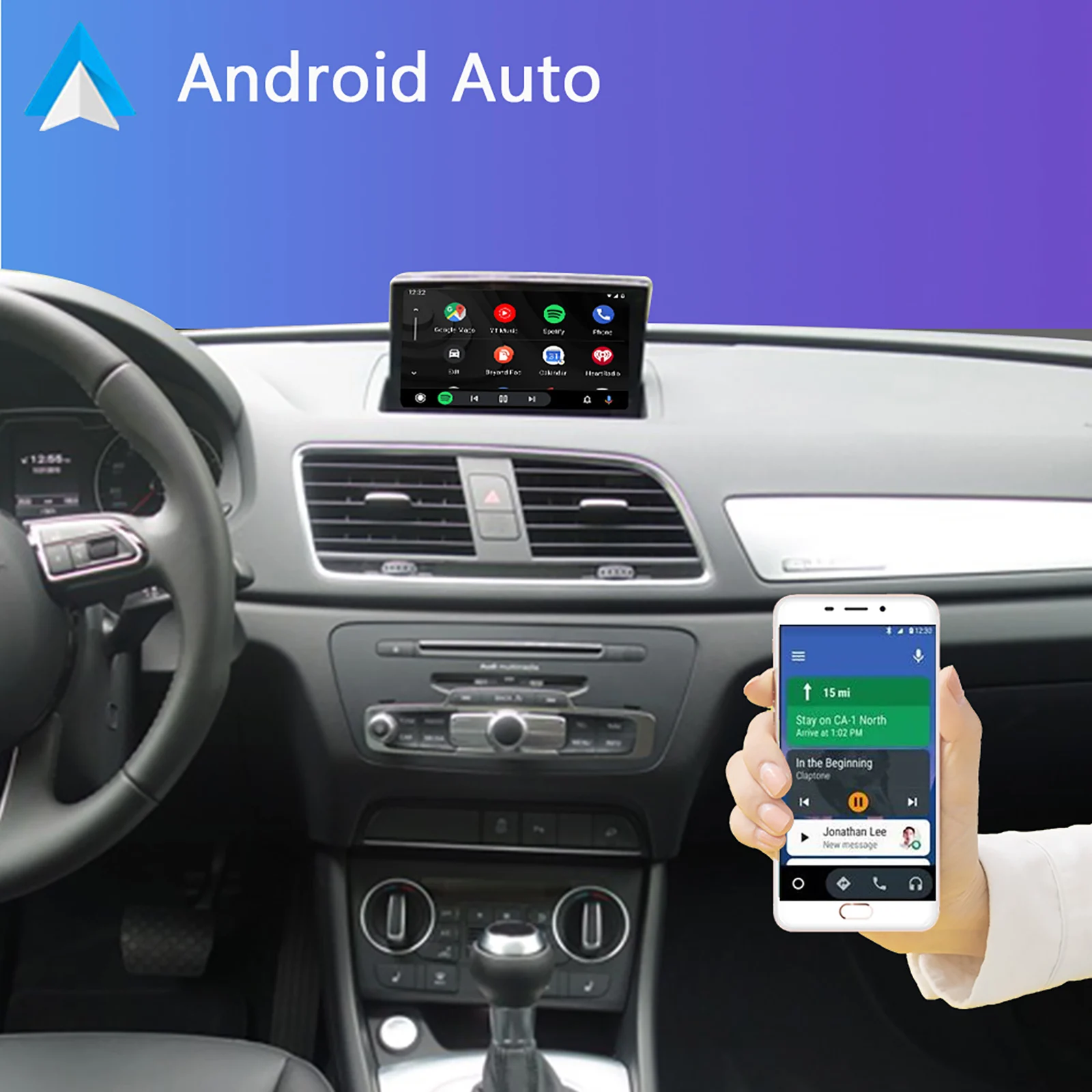 Wireless Android Auto Carplay Interface For Audi A1 A3 A4 A5 S5 A6 A7 Q2 Q3 Q5 Q7 MIB2 MIB with Mirror Link Car Play Functions