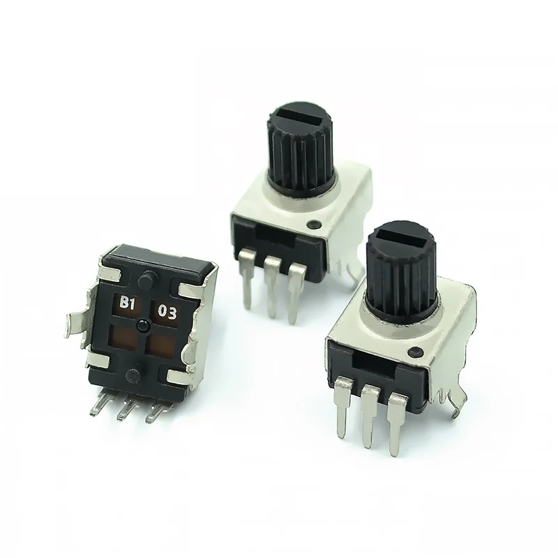 50PCS RV09 1K 2K 5K 10K 20K 50K 100K 102 202 502 103 203 503 Adjustable Resistance Potentiometer Vertical 12.5mm Handle Length