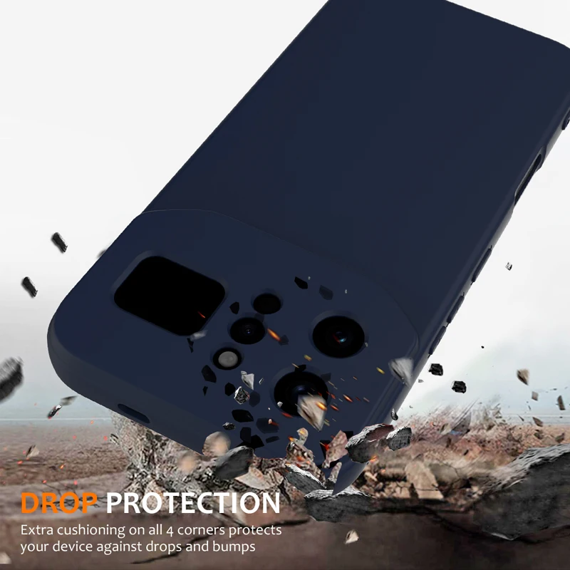 ELVEV Magnetic Soft Premium Silicone Phone Case with Flocking Interior and Strap Protection