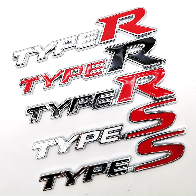 3D Metal Type R Logo Car Sticker Badge Emblem Type S Decal For Honda CIVIC  FD2 FA 5 Mugen TypeR Racing Auto Styling Accessories - AliExpress