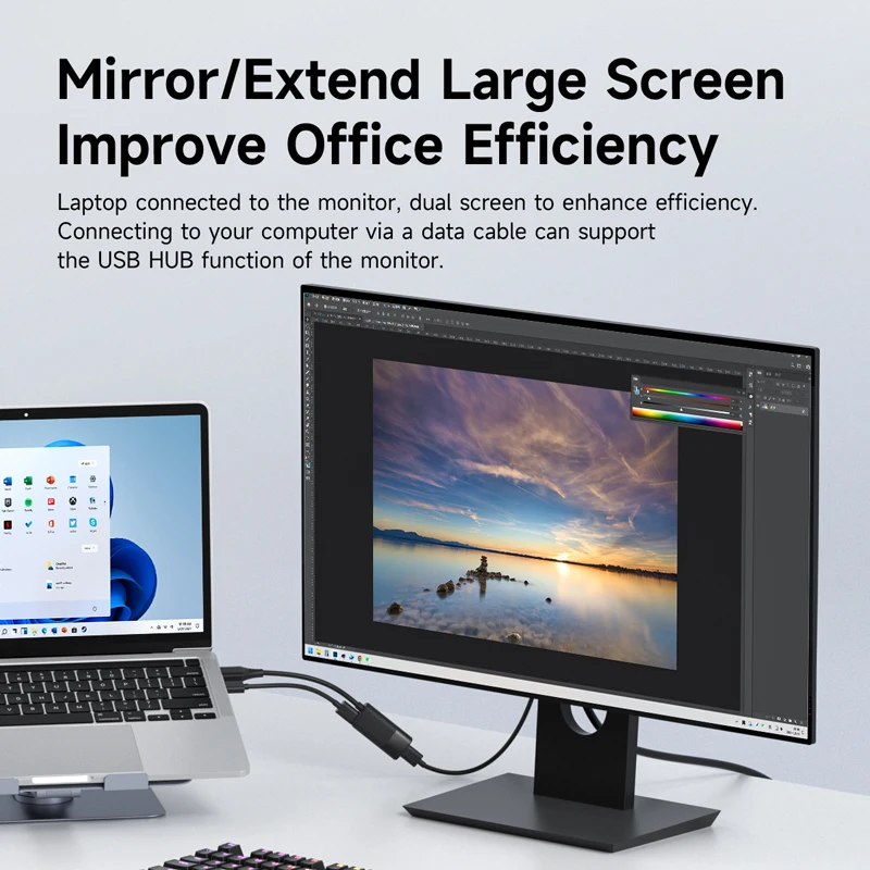 Hagibis HDMI to USB C Female Converter HDMI to  AR Glasses Adapter Charge and Play For Switch PS5 Xbox Rokid/Xreal/Thunderbird