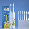 4pc Replacement Brush Heads for Children's Electric Toothbrush Sonic Cartoon Pattern for Kids Smart Tooth Brush Heads Waterproof 5