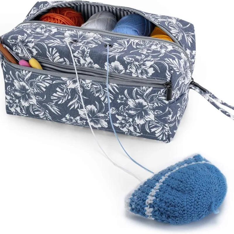 Large Capacity Crochet Bag Organizer Yarn Holder Crochet Accessories Gifts Crafters DIY Storage Bag
