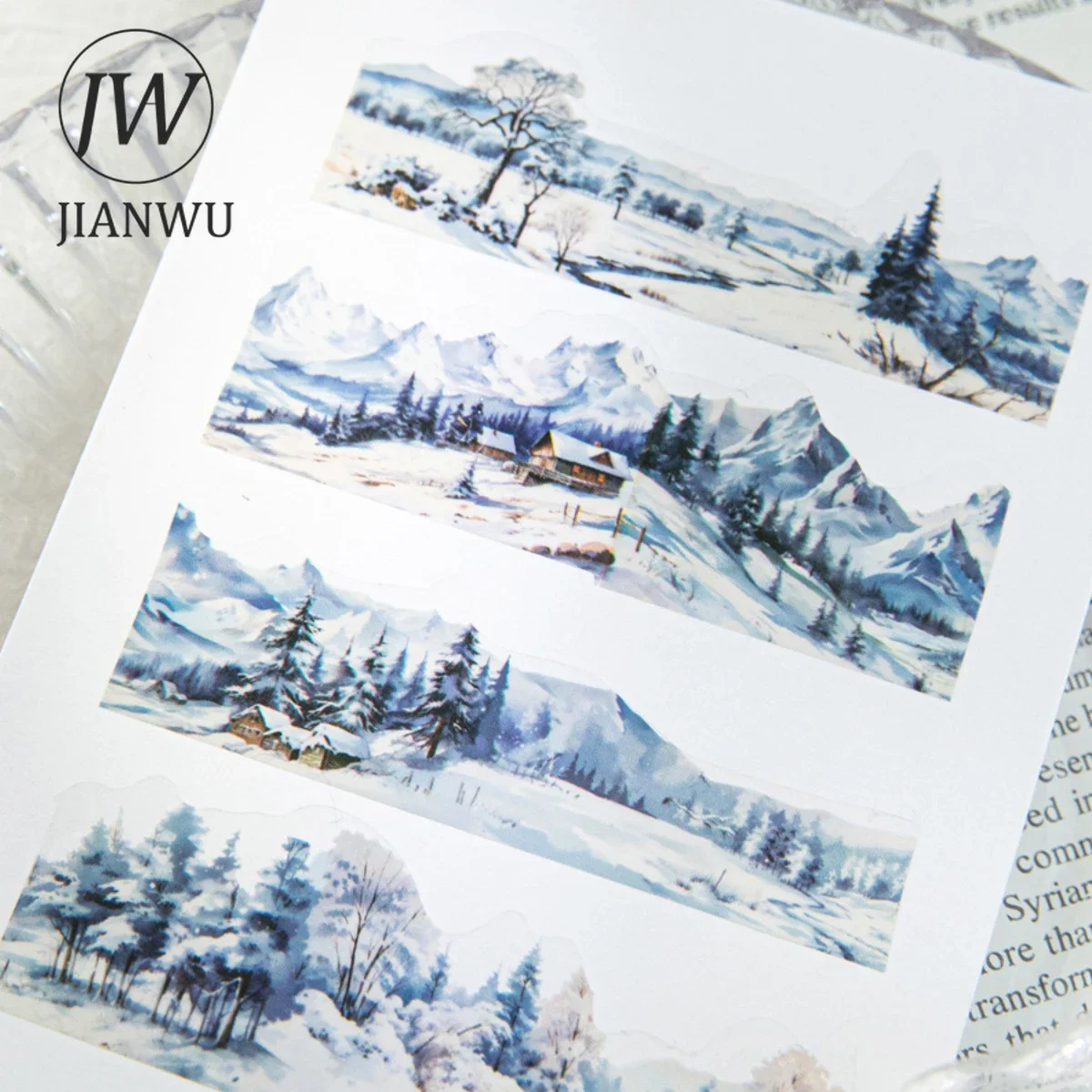 JIANWU 30mm*200cm To The Mountains and  Sea Series Vintage Landscaping Collage Material PET Tape Creative DIY Journal Stationery 2