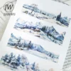 JIANWU 30mm*200cm To The Mountains and  Sea Series Vintage Landscaping Collage Material PET Tape Creative DIY Journal Stationery 2
