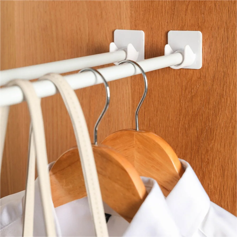 Ring Hook Fixing Home Bathroom Accessories Clothes Rail Bracket Curtain Fixed Clip Curtain Rod Bracket Curtain Rod Holder