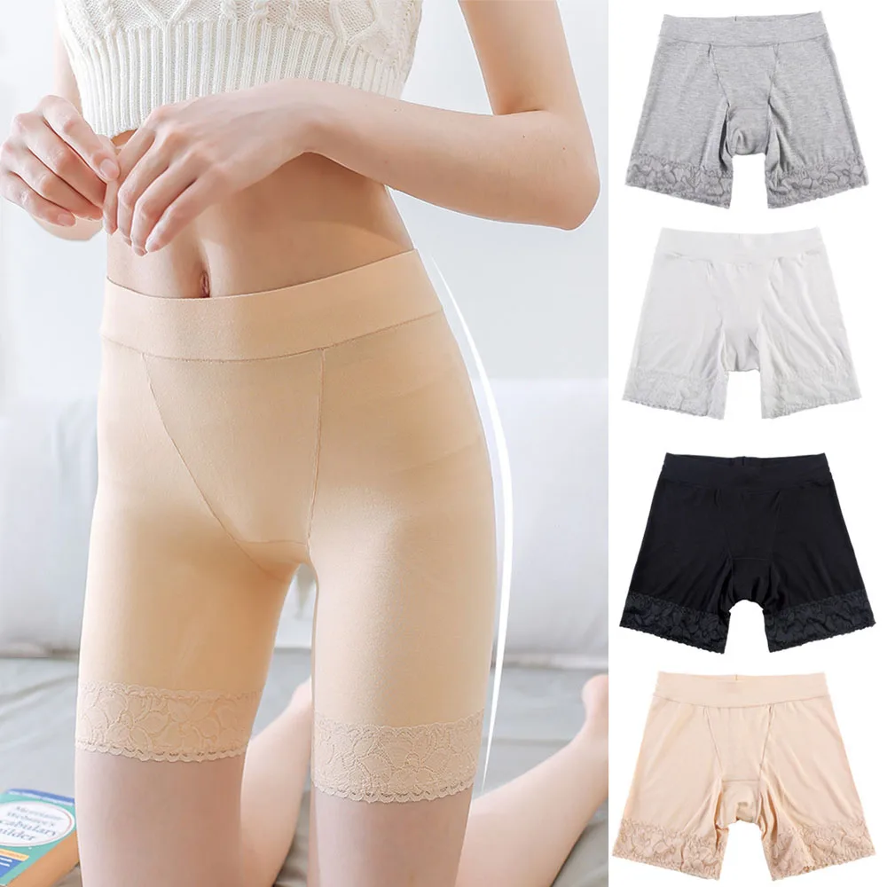 

Hot Pants Underwear Boxers Shorts Anti Chafing Shorts Safety Pants Solid Lace Soft Seamless Comfort