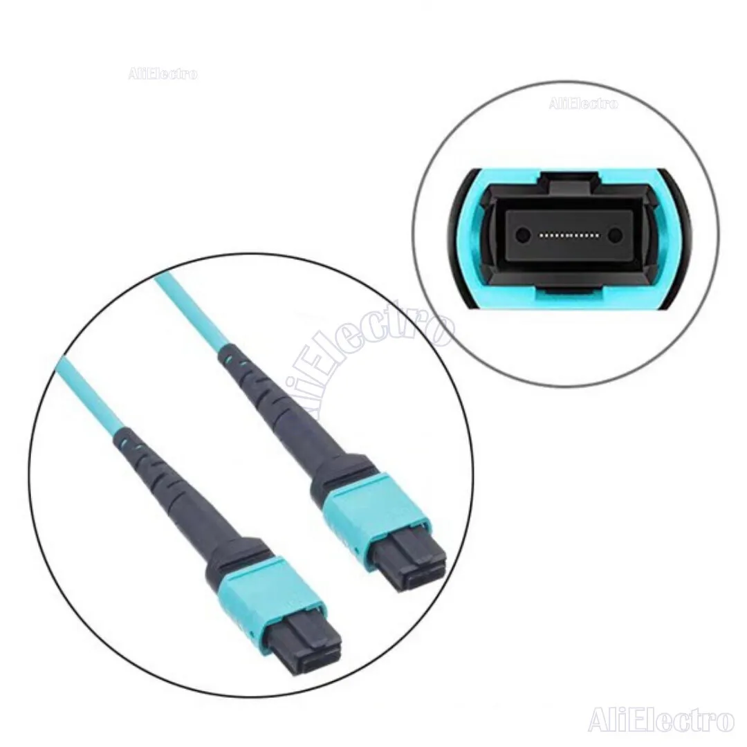 40Gb/100Gb SFP+ Optic MPO/MTP To MPO 12Fibers Female OM3 Type B Patch Cord 1/2/3/5/10M Fiber Network Cable