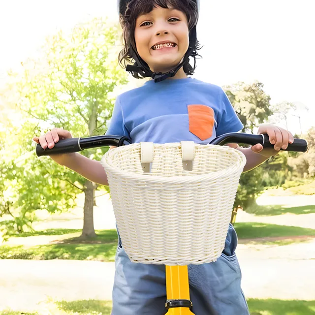 Bike Basket Kids Bicycle Basket Kid's Bicycle Basket Girls Bicycle Basket Waterproof Woven Children's Bicycle Basket Children's 2
