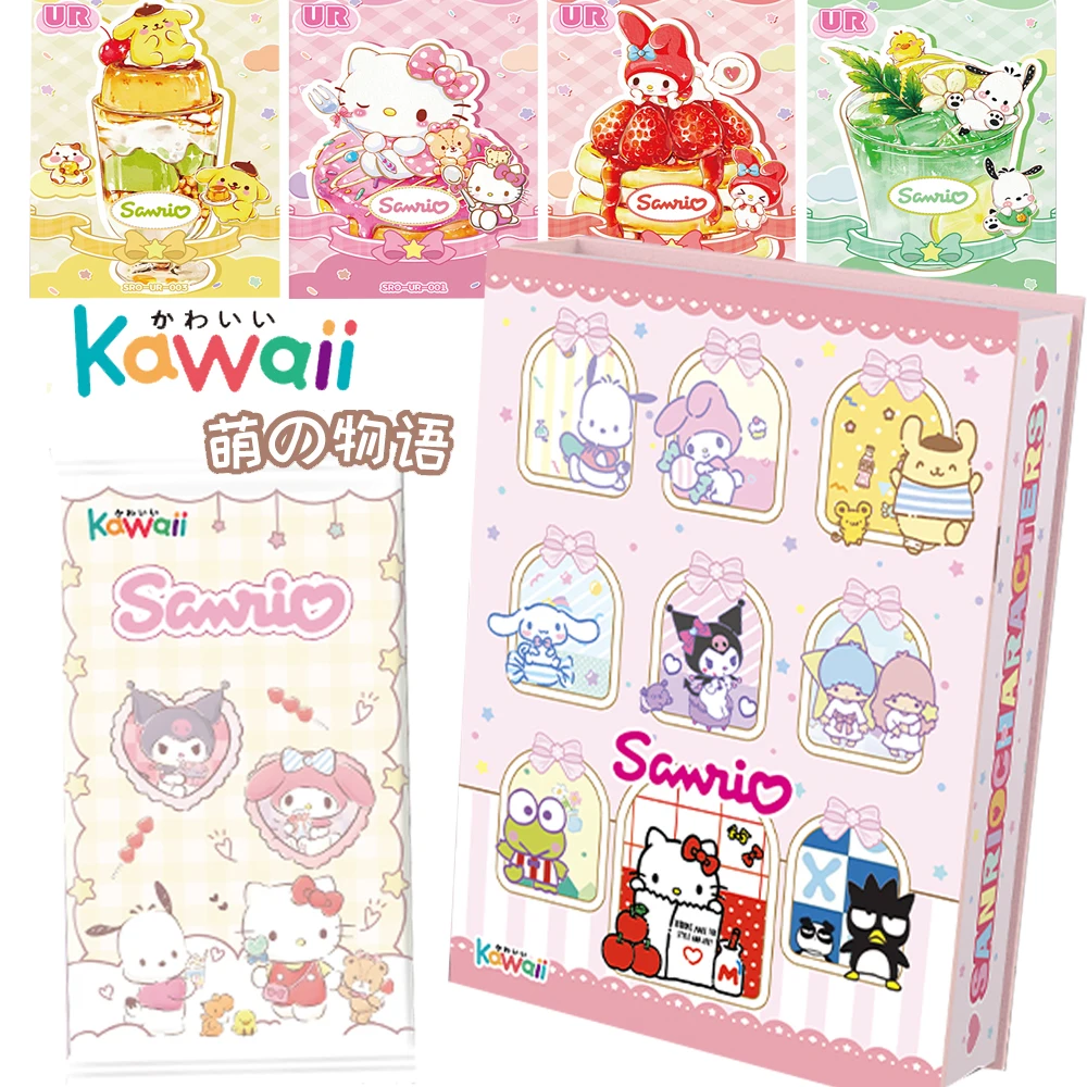 

Коллекционные открытки Sanrio, милые серии рассказов Hello Kitty, моя мелодия, красота, девушка, стильный тематический Резиновый значок, Детский Рождественский подарок