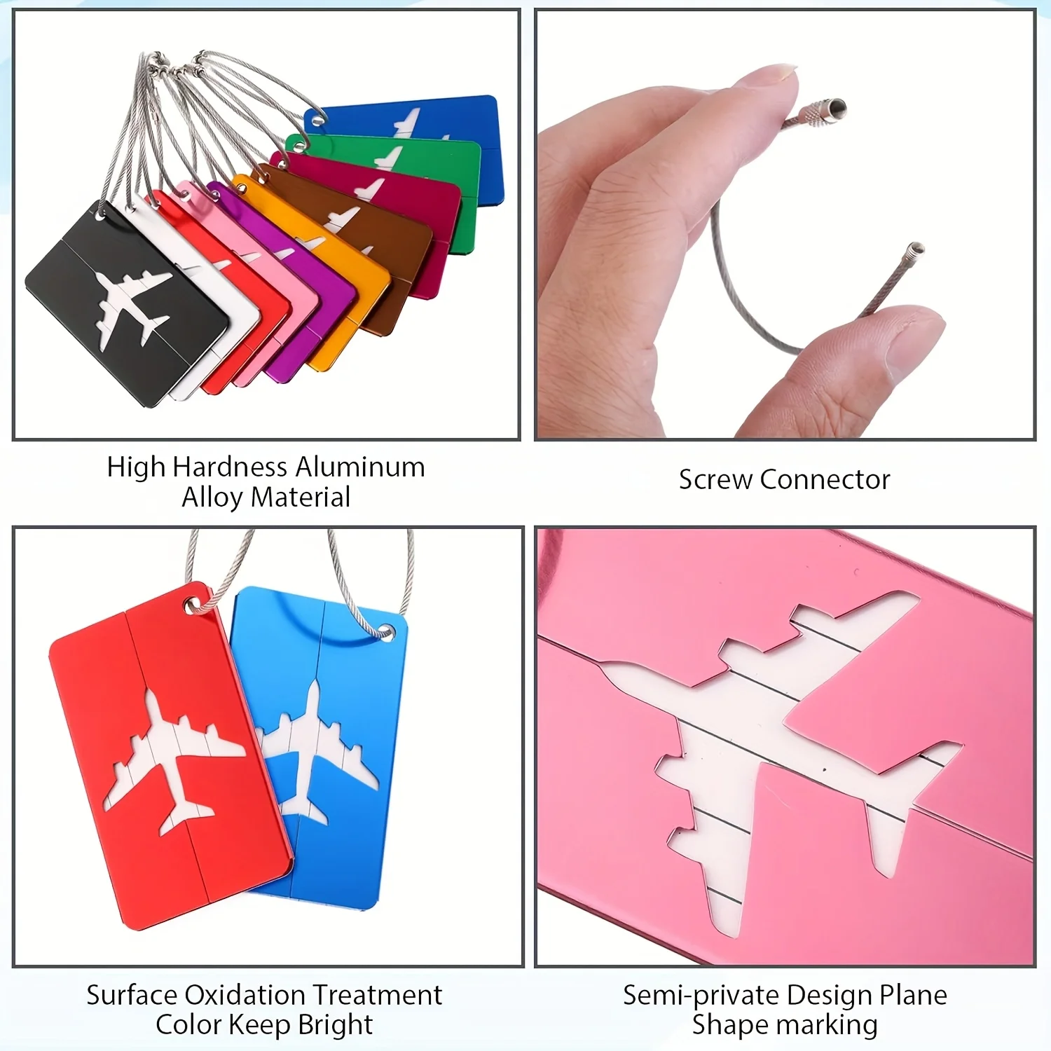Aluminum Luggage Tags with Address Label