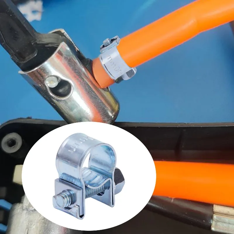 40-10PCS Hose Clamp Fuel Pipe Clamp 8-10mm Car Worm Drive Fuel Water Hose Pipe Clamps Clips Auto Clamps Assortment Kit hose clamps