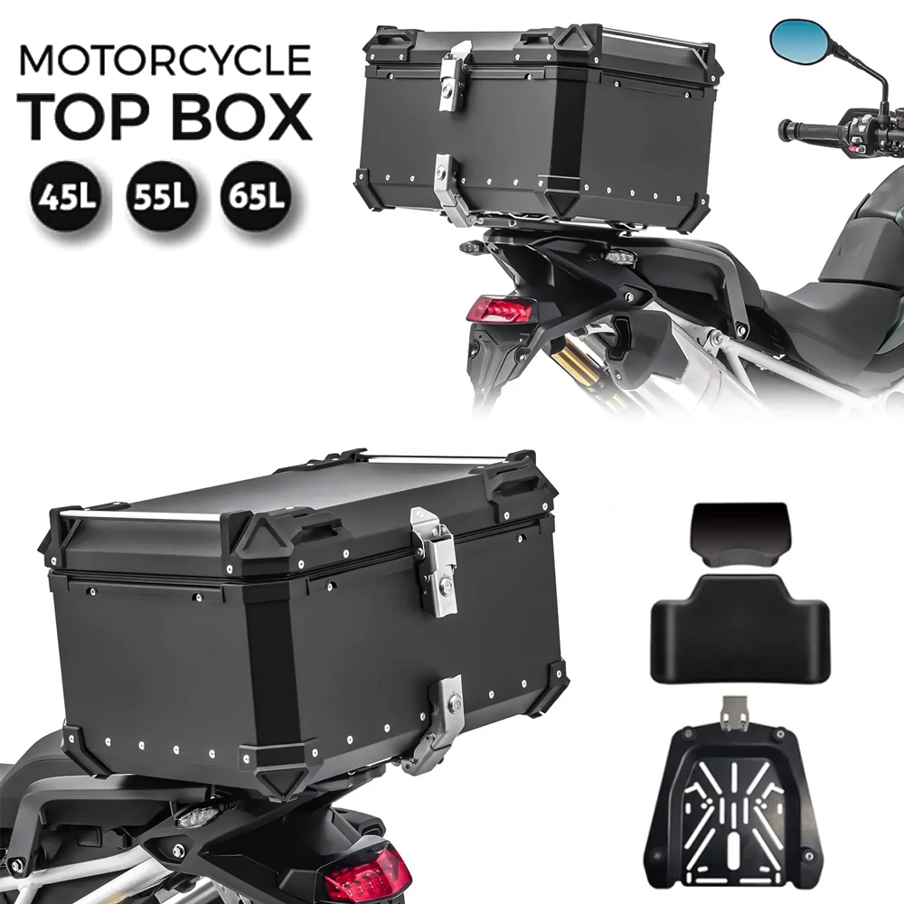 Motorcycle Aluminium top box Tail Case For Honda Africa Twin 1100 For Triumph CFMOTO 800 mt R1200GS R1250GS