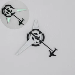 Gear - Shaped Green Luminous Watch Hands with Aircraft Second Hand (Style 1)