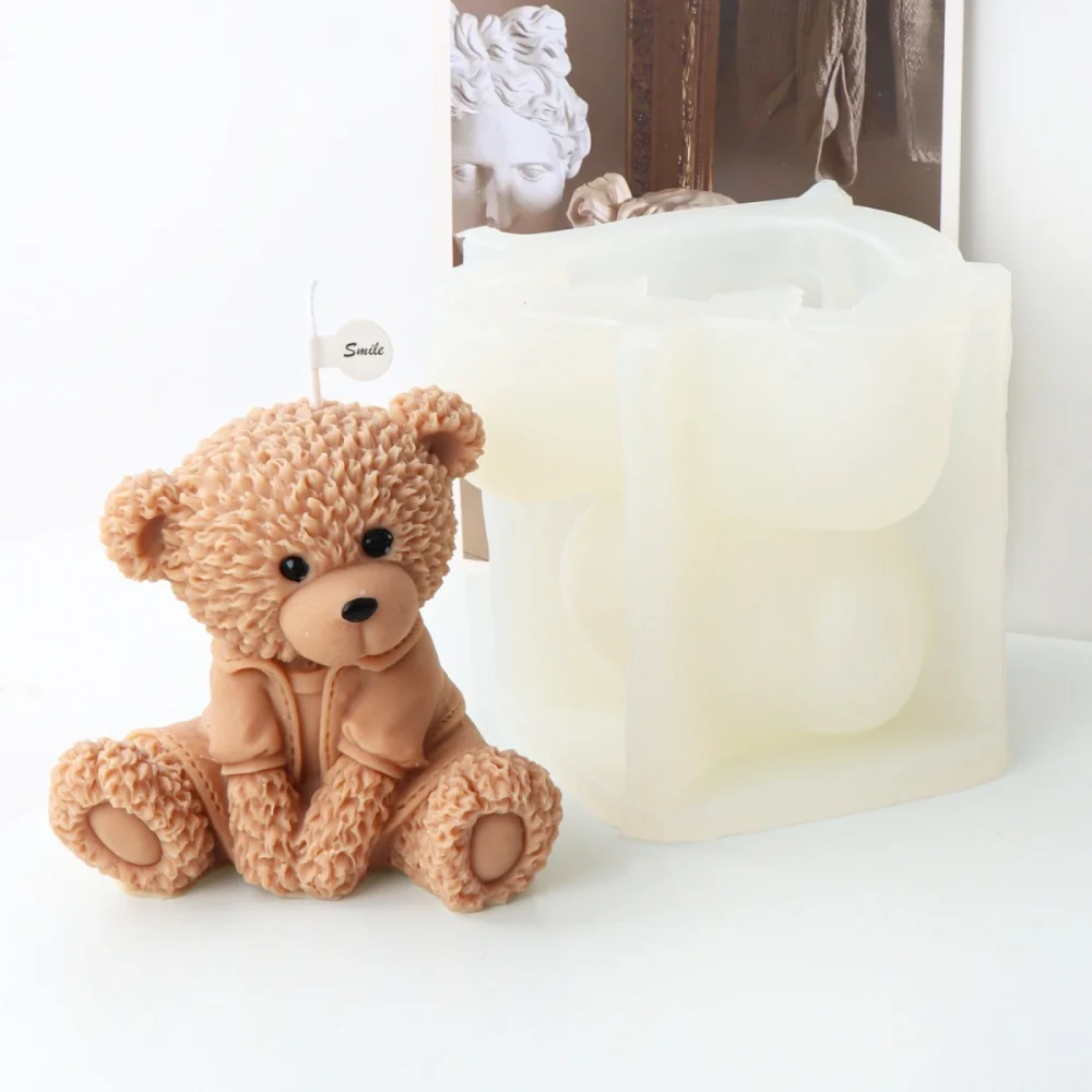 3D Cute Pug Dog Silicone Candle Mold Chihuahua Dog Mould Animal DIY Craft Art Kit Bear Rabbit Resin Plaster Clay Mold Home Gifts silicone mold silicone candle mold aromatherapy candle mold silicone candle molds candle mold