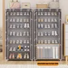 Shoe Cabinet Dustproof Fabric Organizer Multilayer Shoe Rack Nonwovens Household Simple Storage Economic Type Shoe Rack Cabinet 2