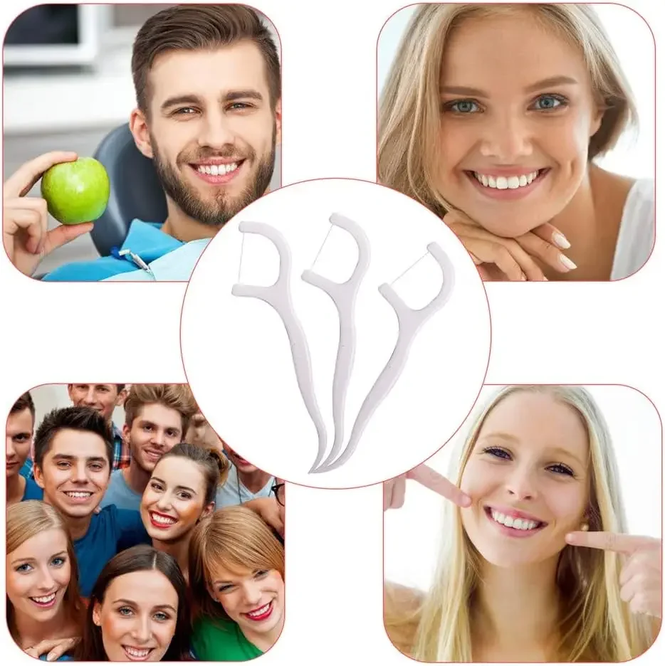 Dental Floss Stick 50-1000pcs High Tensile Strength Dental Floss Picks Clean Between Teeth Interdental Brush Oral Hygiene Care Toothpicks Stick