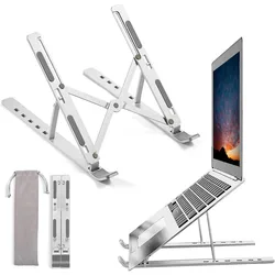 Ergonomic Foldable Laptop and Tablet Stand with Ventilation Design (WHITE)
