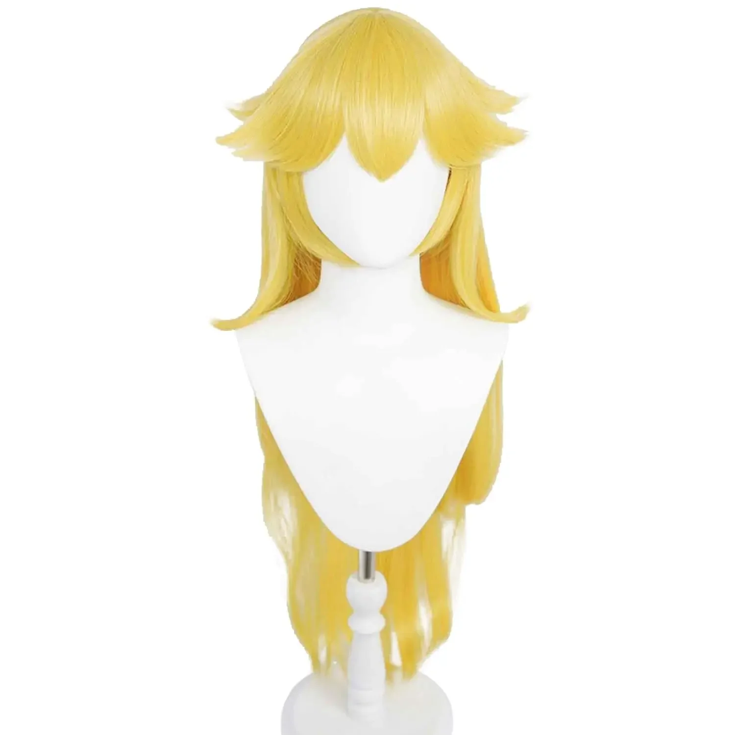 Princess Long Wavy Halloween Cosplay Wig Yellow Costume Party Wigs Anime Wigs Yellow Princess Wig Peach Wig Women